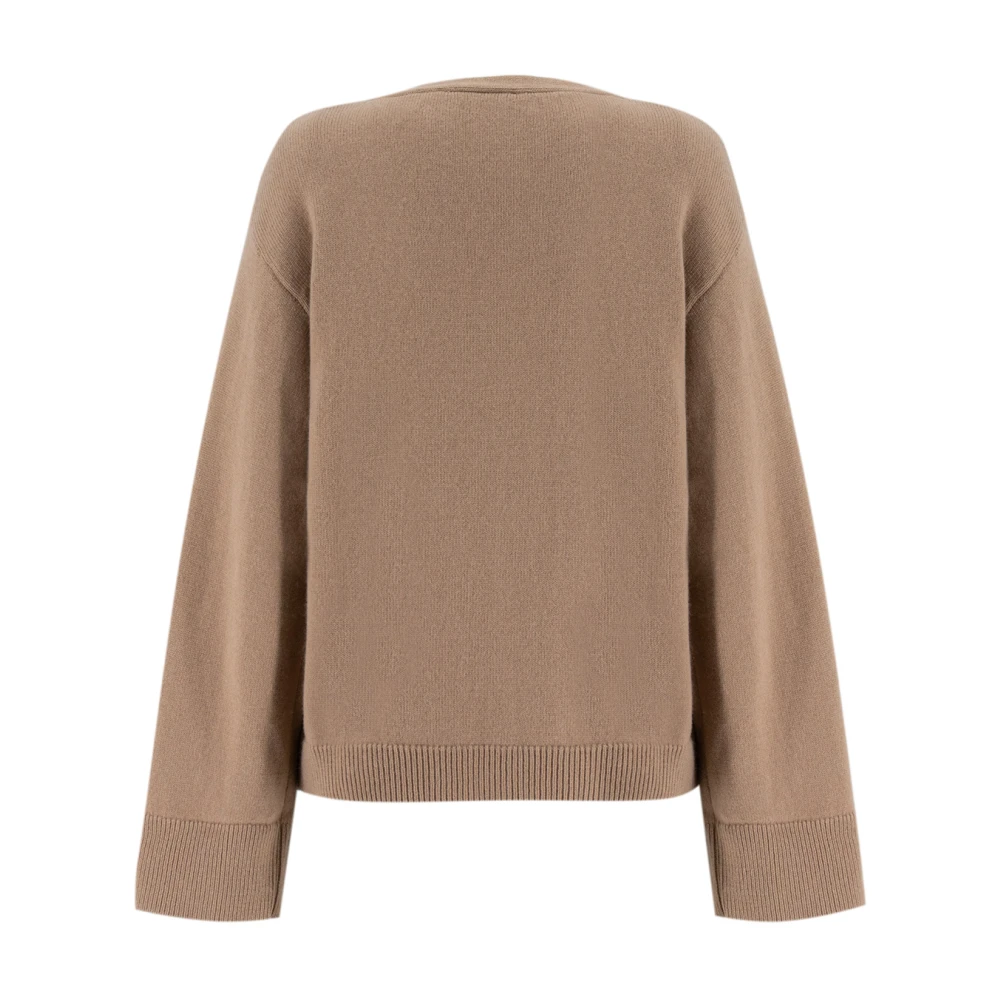 Antonelli Firenze Zachte Garen Elegante Vest met Zakken Brown Dames