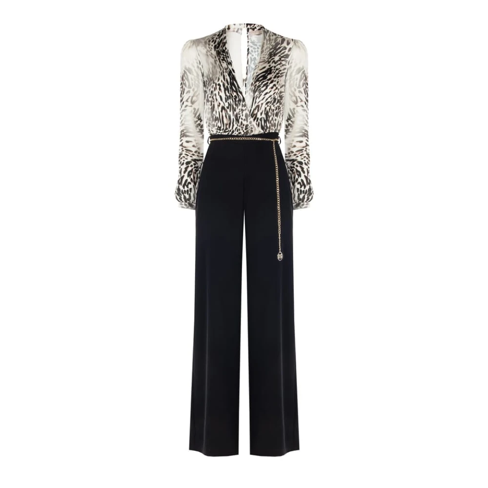 RINASCIMENTO Satin Top Palazzo Jumpsuit Multicolor Dames