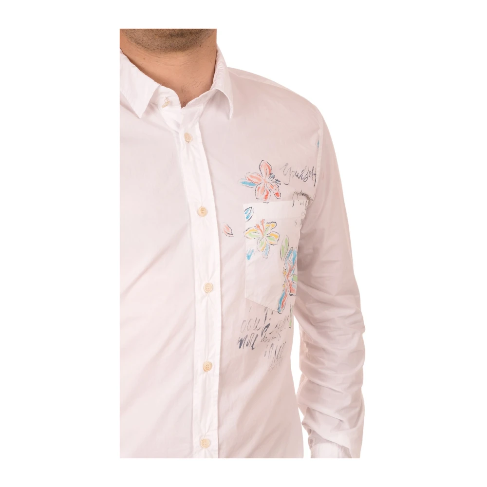 BOB Witte NorHeren Kraag Shirt White Heren