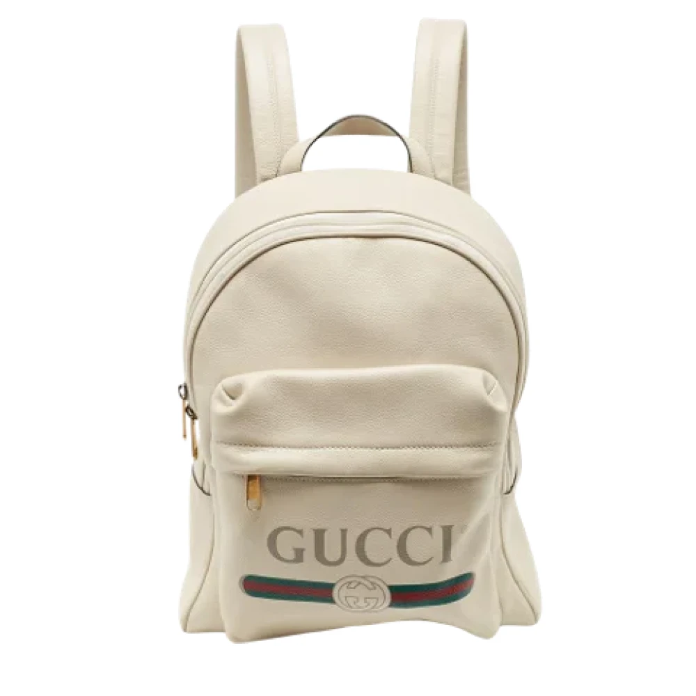 Gucci Vintage Pre-owned Fabric backpacks White Dames