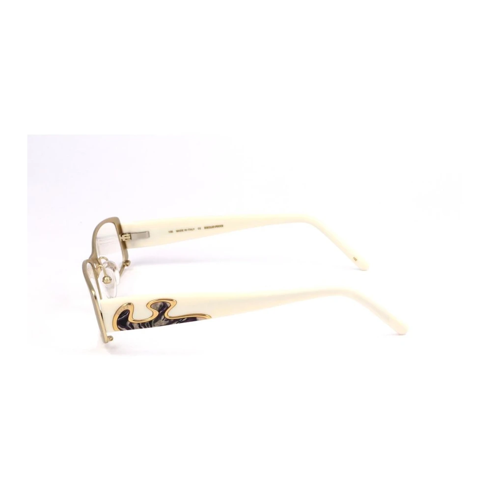 EMILIO PUCCI Gouden Metalen Frame Bril Yellow Dames