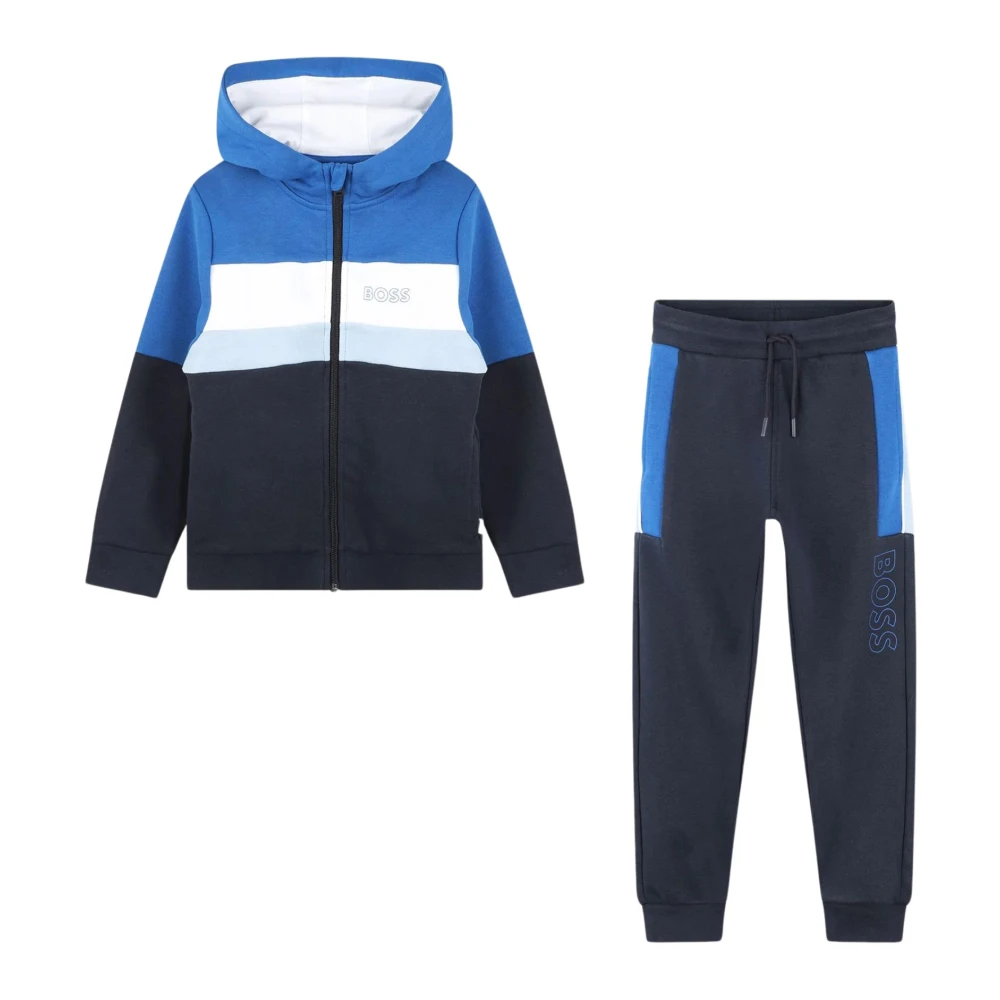 Hugo Boss Blå Barn Tracksuit Set Blue, Pojke