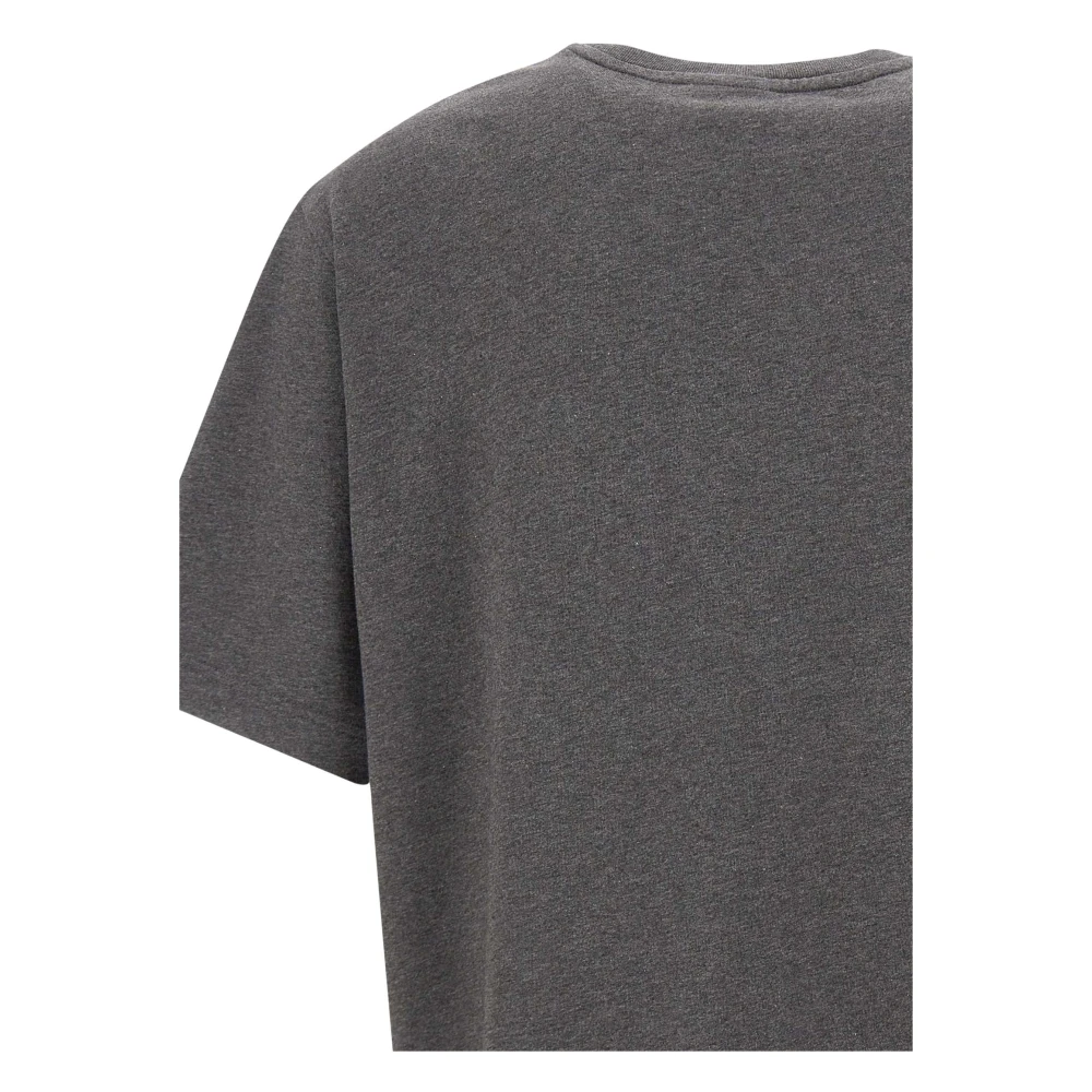 Maison Kitsuné Grijze Fox Logo T-shirt Gray Heren