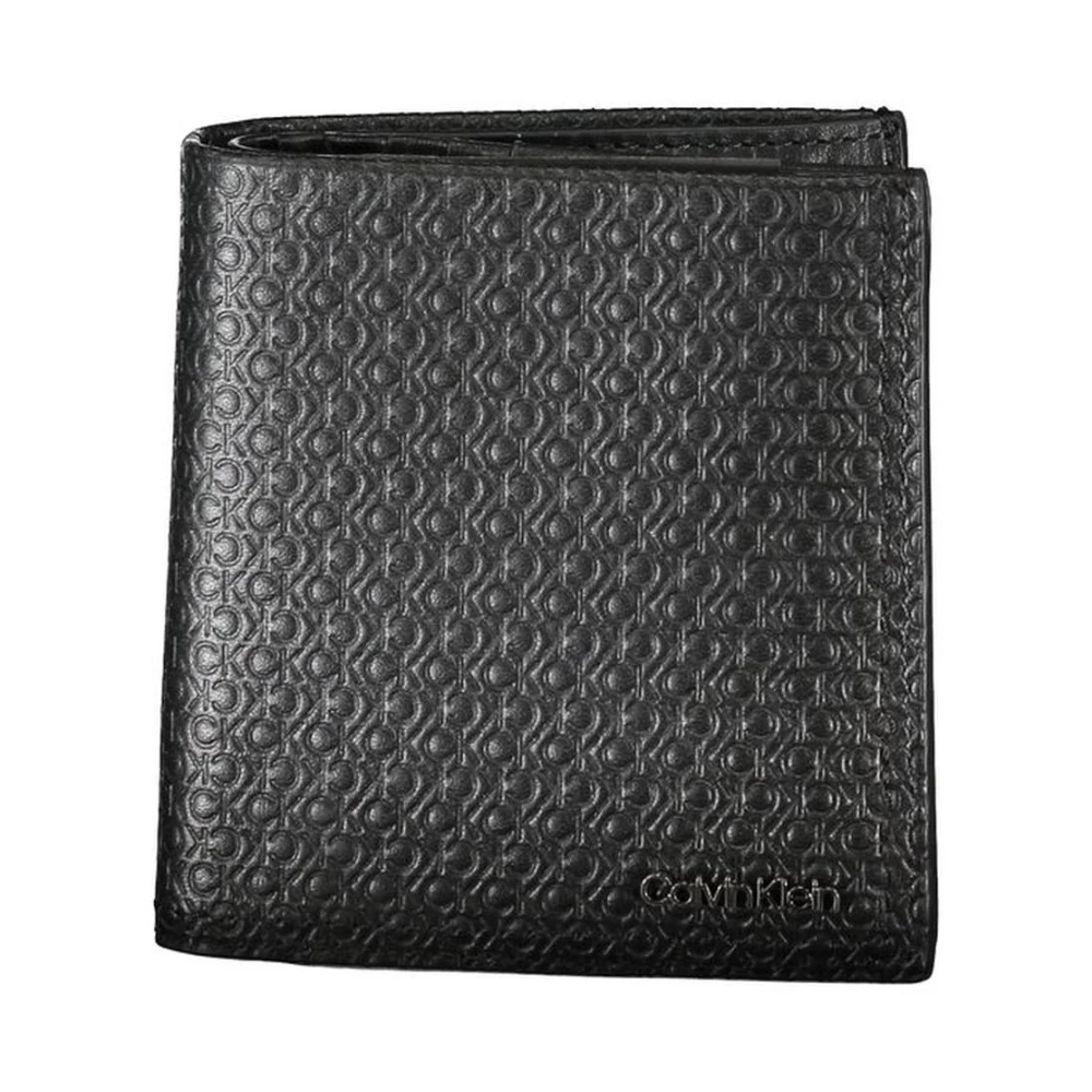 Calvin Klein Rfid Leren Portemonnee met Meerdere Compartimenten Black Heren
