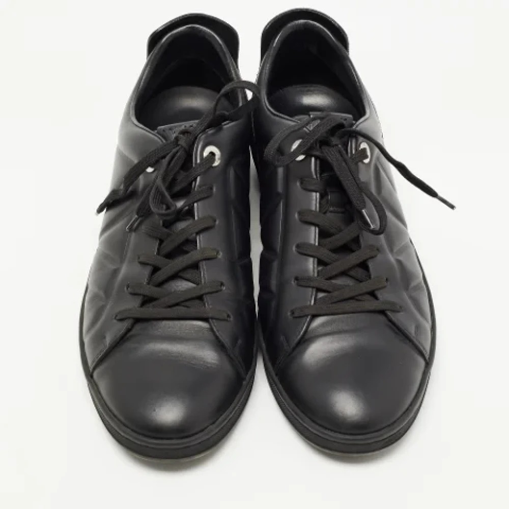 Louis Vuitton Vintage Pre-owned Leather sneakers Black Heren 