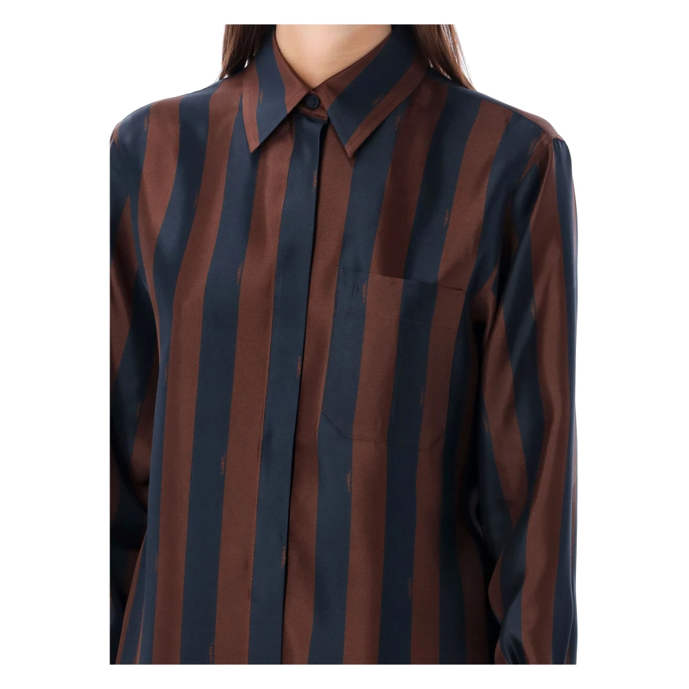 Fendi Gestreepte Jacquard Knoopshirt Multicolor Dames