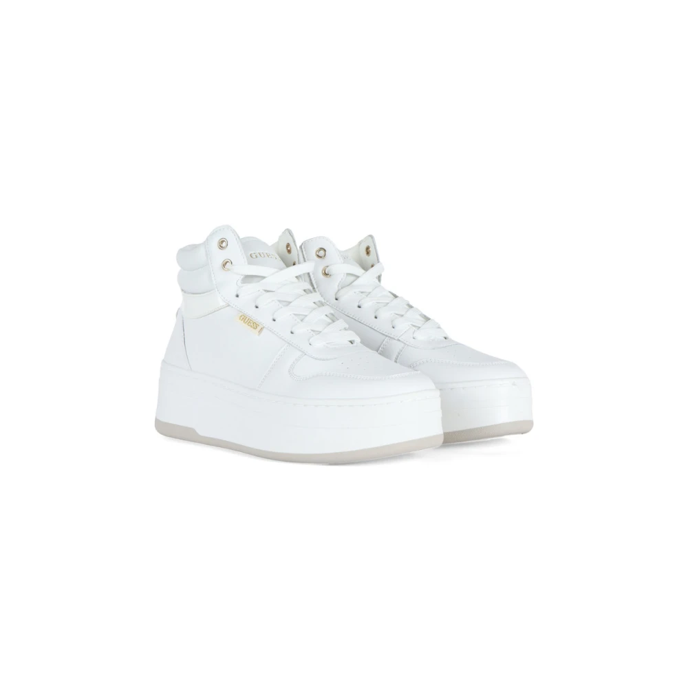 Guess Hoge Top Platform Sneakers White Dames