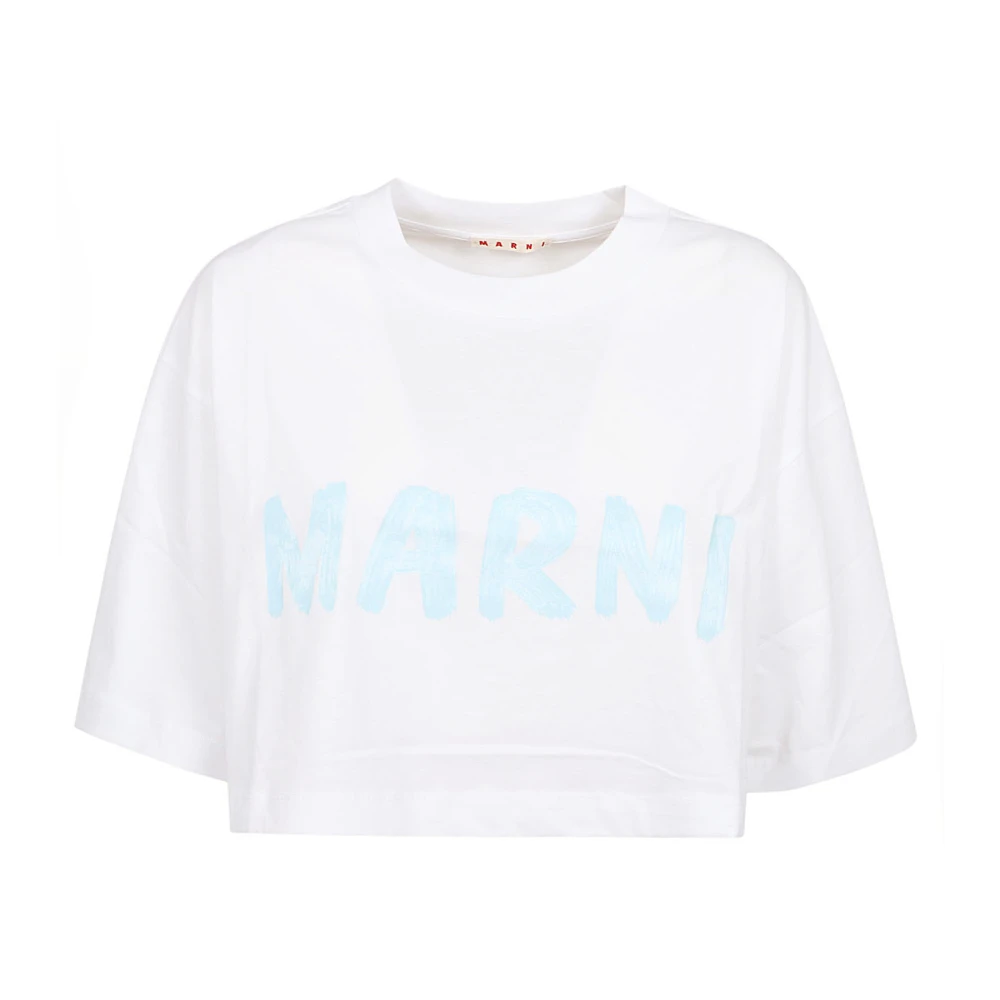 Marni Wit Katoenen T-Shirt White Dames