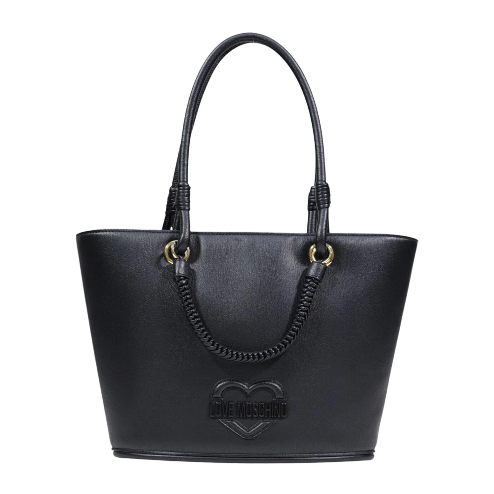 Love Moschino Donna Nero Lettering Tote Bag