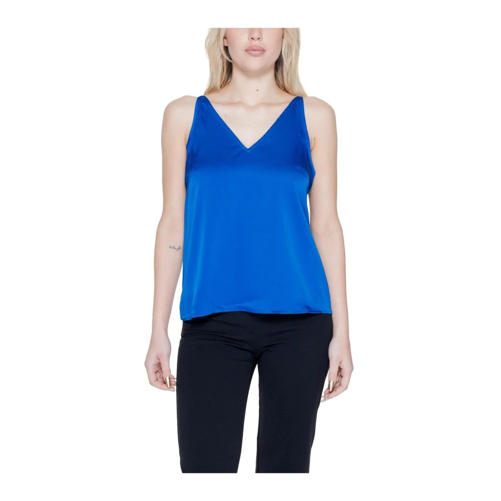 Vila Lichtblauwe Sweetheart Neckline Cami Top Blue Dames