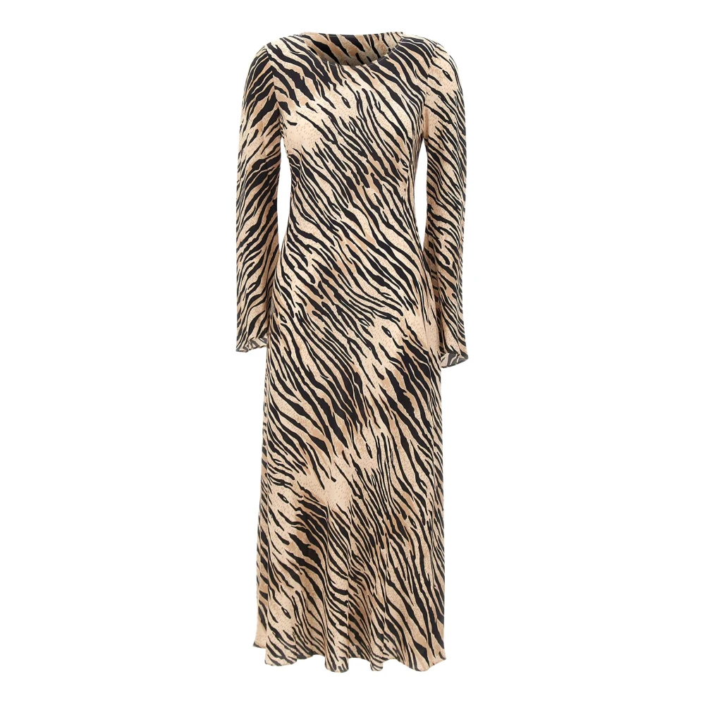 RIXO Women's Amal Long-Sleeve Animal Print Maxi Dress - Tiger Beige - Size 10 (S) - Image 2