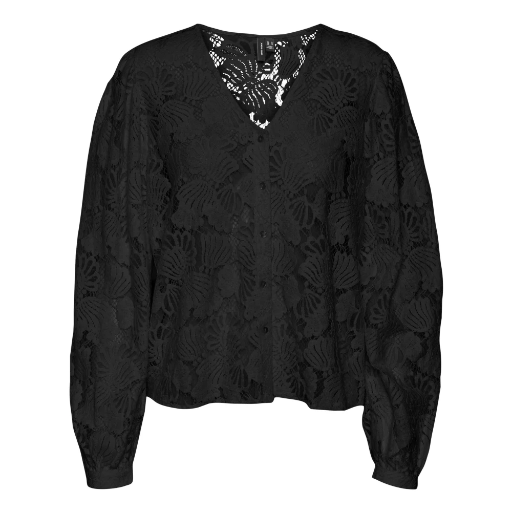 Vero Moda Zwarte Kant Blouse | Freewear Zwart Black Dames