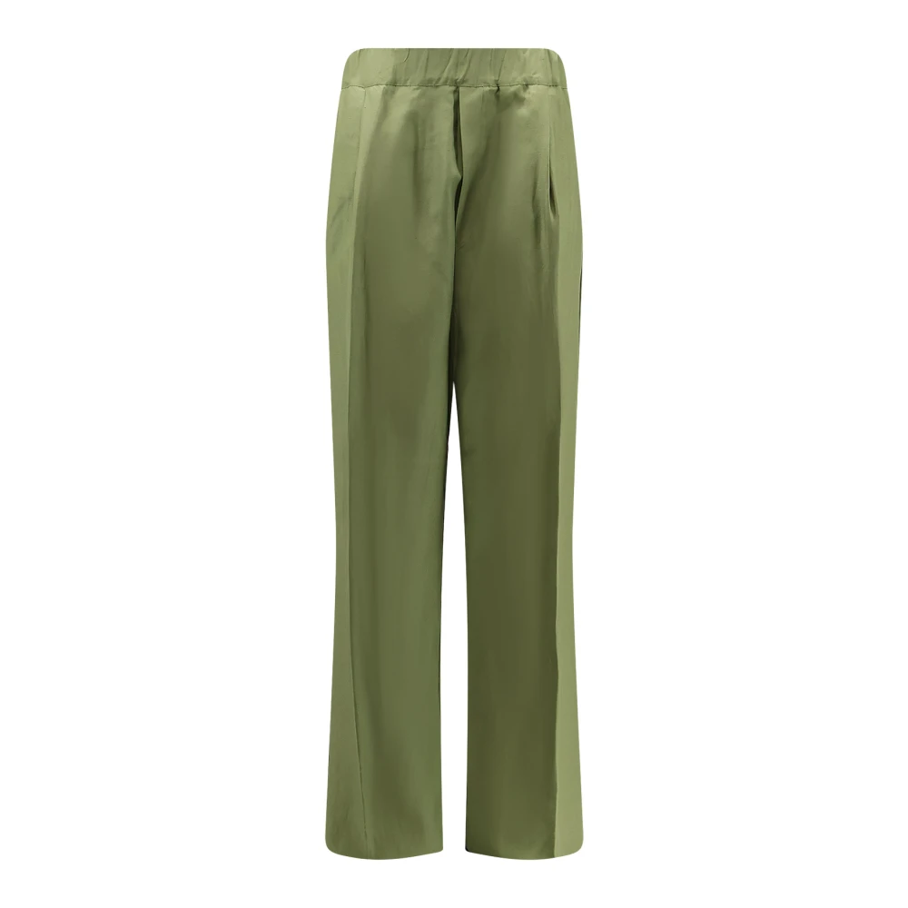 Laneus Men's Green Wide Leg Trousers