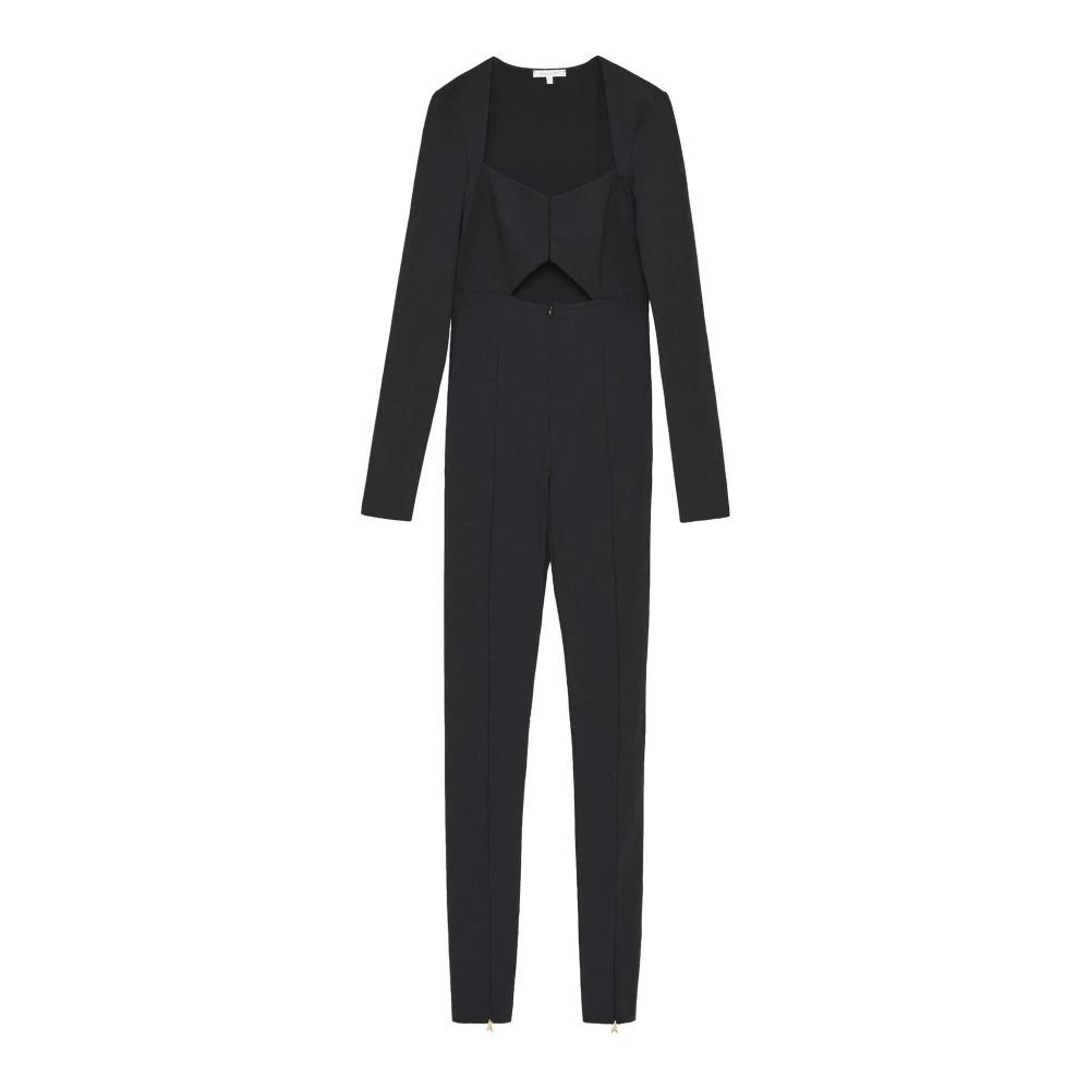 PATRIZIA PEPE Suitpants Essential jumpsuit met lange mouwen Black Dames
