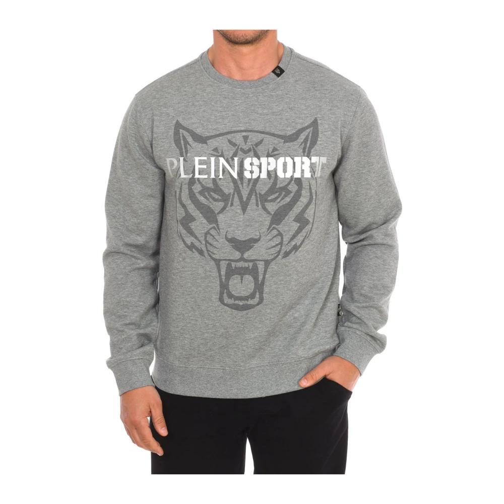 Plein Sport Rundhals Sweatshirt med Märkestryck Gray, Herr