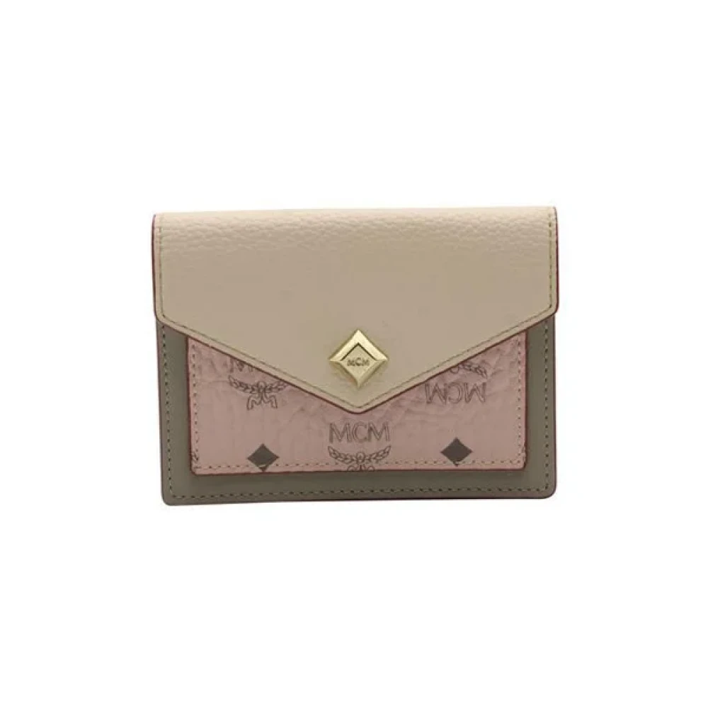 MCM Pre-owned Leather wallets Beige Dames