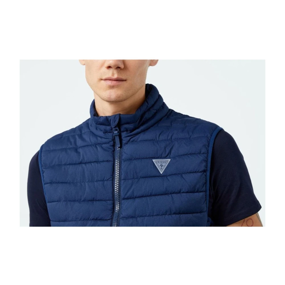 Guess Mouwloos Jack met Logo voor Heren Blue Heren