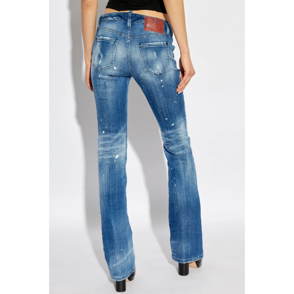 Dsquared2 Jeans Medium Waist Flare Blue Dames