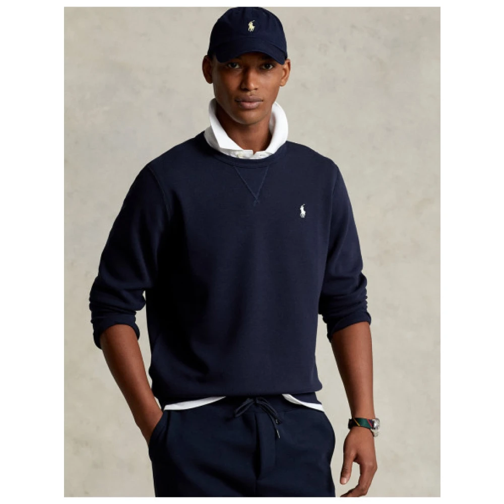 Polo Ralph Lauren Sweatshirt van katoenmix met geborduurde polospeler Blue Heren