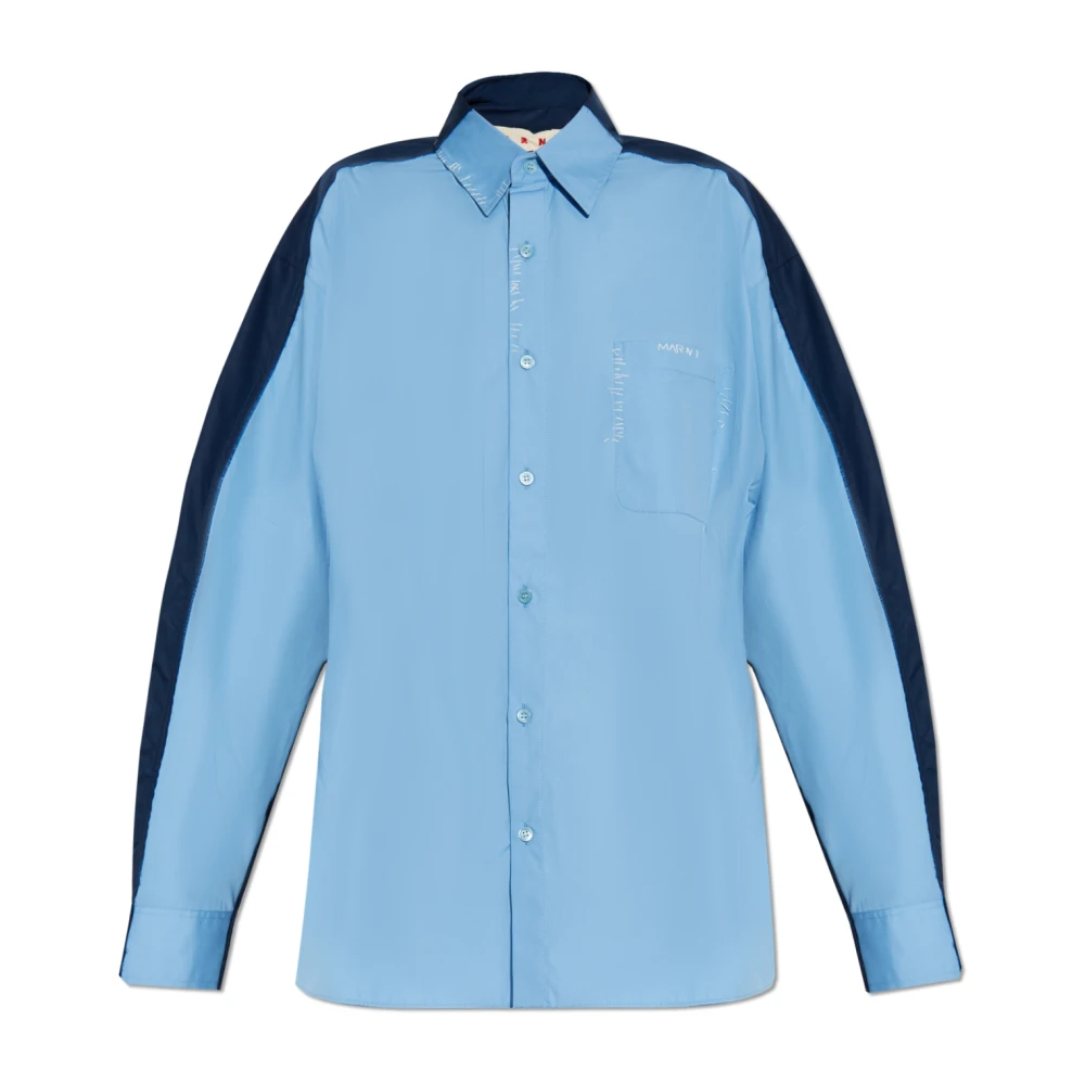 Marni Women's Blue Shirt With Pocket - Shirts - Xs - Blouses & Shirts