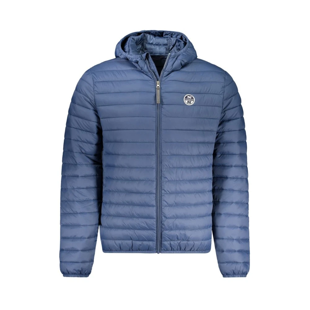 North Sails Gewatteerde polyamide jas met capuchon Blue Heren