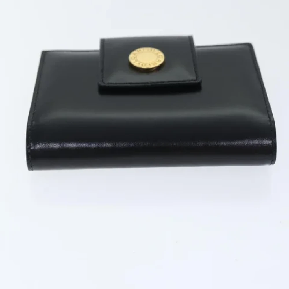 Bvlgari Vintage Pre-owned Leather wallets Black Heren