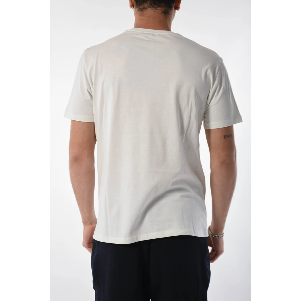 Armani Exchange Katoenen T-shirt met borstlogo White Heren