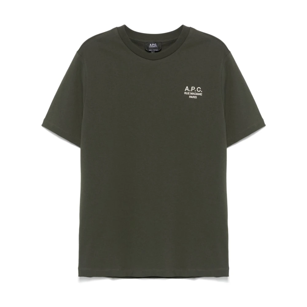 A.p.c. Biologisch Katoen Unisex T-Shirt Stand Green Dames