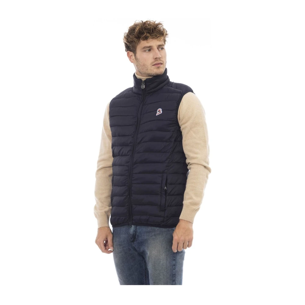 Invicta Heren Gewatteerd Vest Horizontale Patch Blue Heren