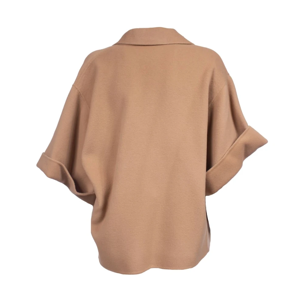 Max Mara Weekend Korte wollen jas met dubbele rij knopen Beige Dames