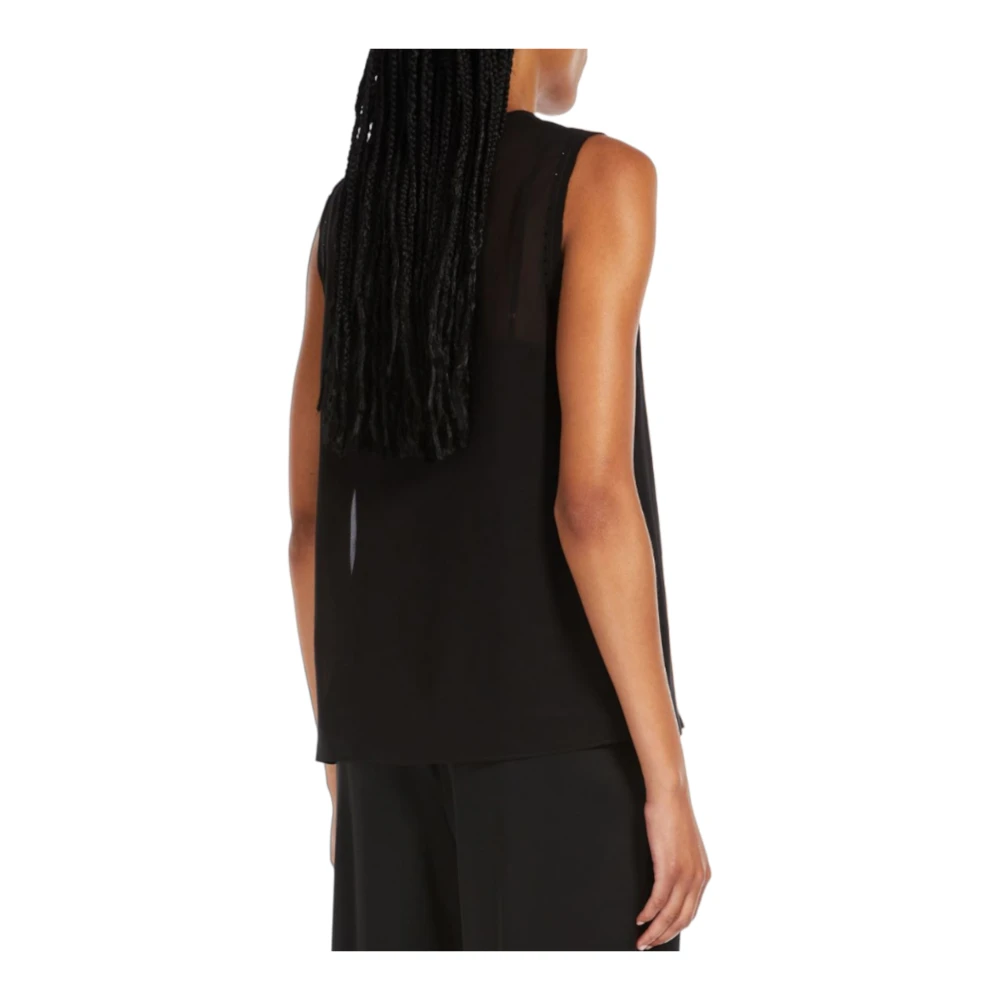 Max Mara Studio Zwarte Studio Top Latino Stijl Black Dames