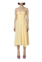 robe-jaune-plissee-a-ligne