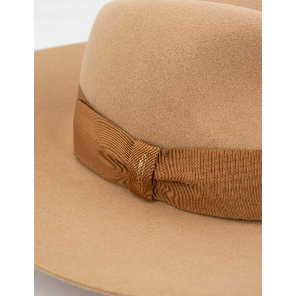 Borsalino Vilt Fedora Hoed Brown Dames