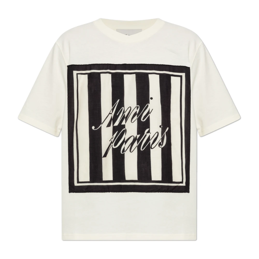 Ami Paris Donna Beige Top, Xs, New,