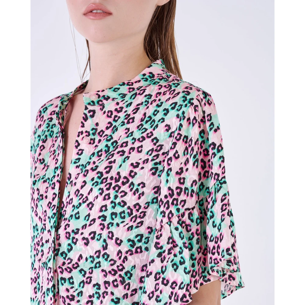 Silvian Heach Gestippelde blouse met uitlopende mouwen Multicolor Dames