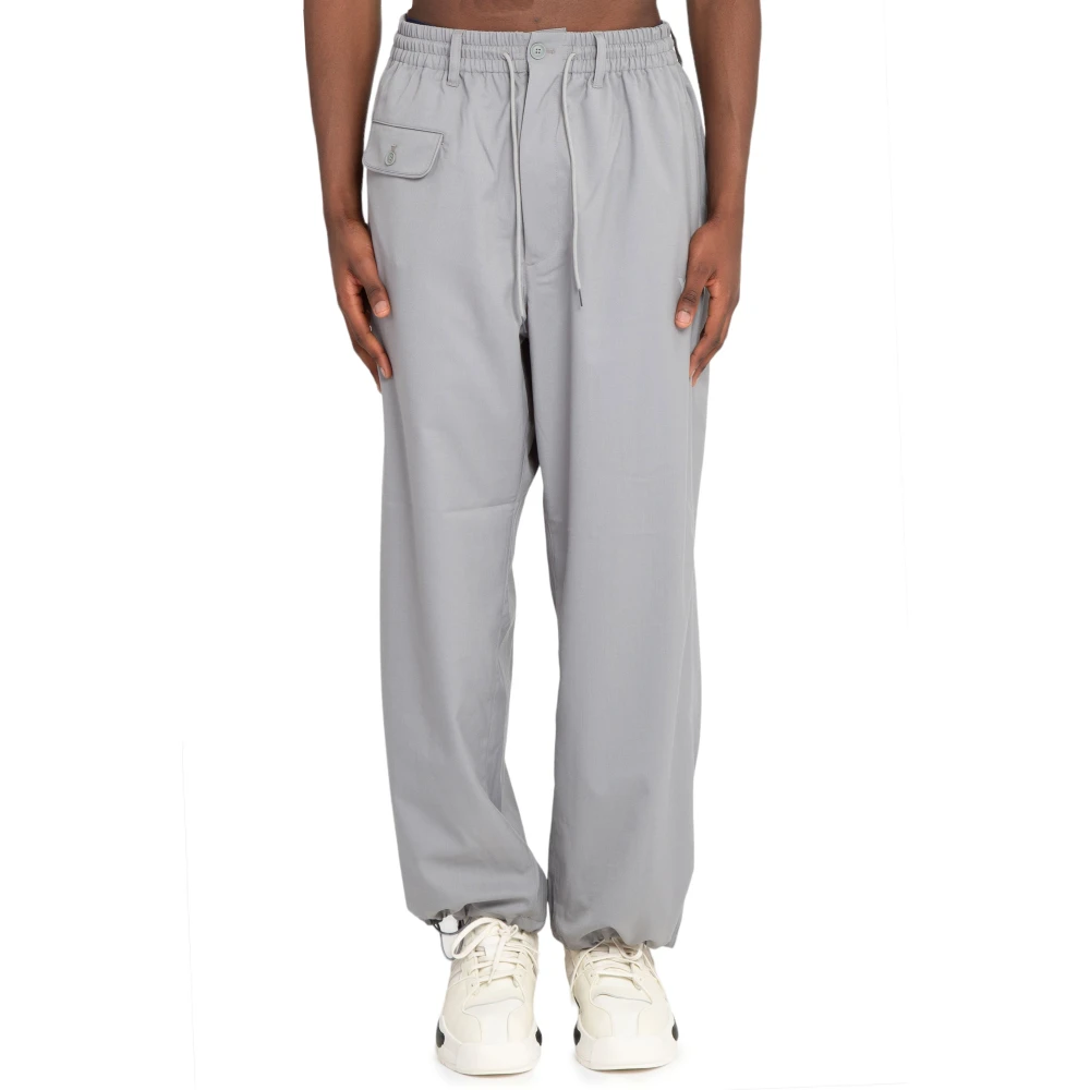 Y-3 Straight Trousers Gray Heren