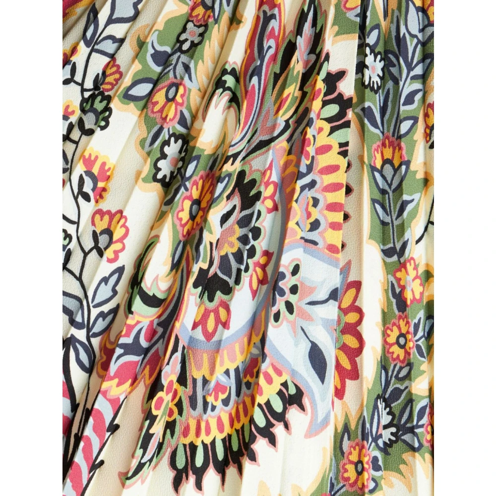 ETRO Paisley Print Geplooide Rok Multicolor Dames