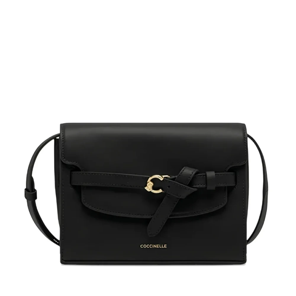 Coccinelle Elegant Sabine Leather Bag - Female - Cross Body Bags - Black - One Size - Bags - Image 3