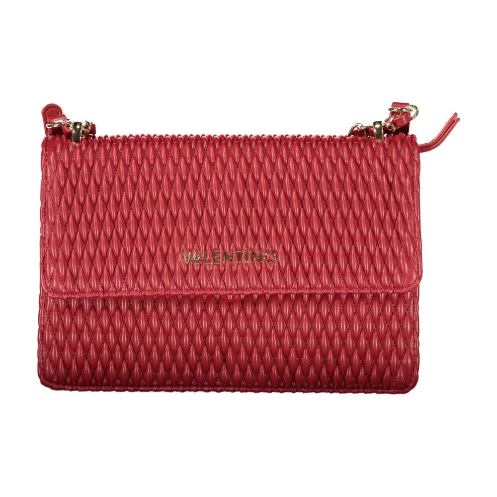 Valentino by Mario Valentino Röd Kedja Crossbody Väska med Dragkedja Red, Dam