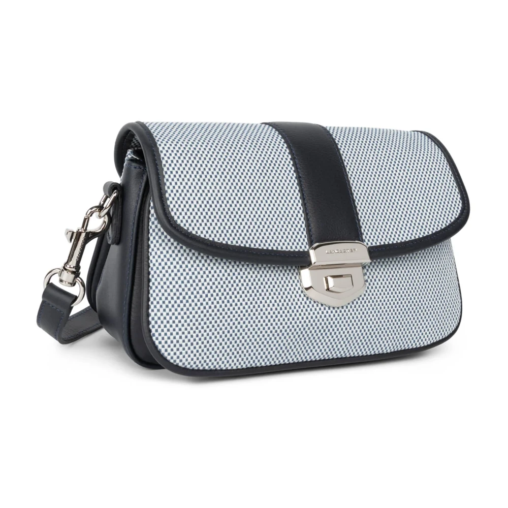 Lancaster Canvas Fia Flap Tas met Metalen Sluiting Blue Dames