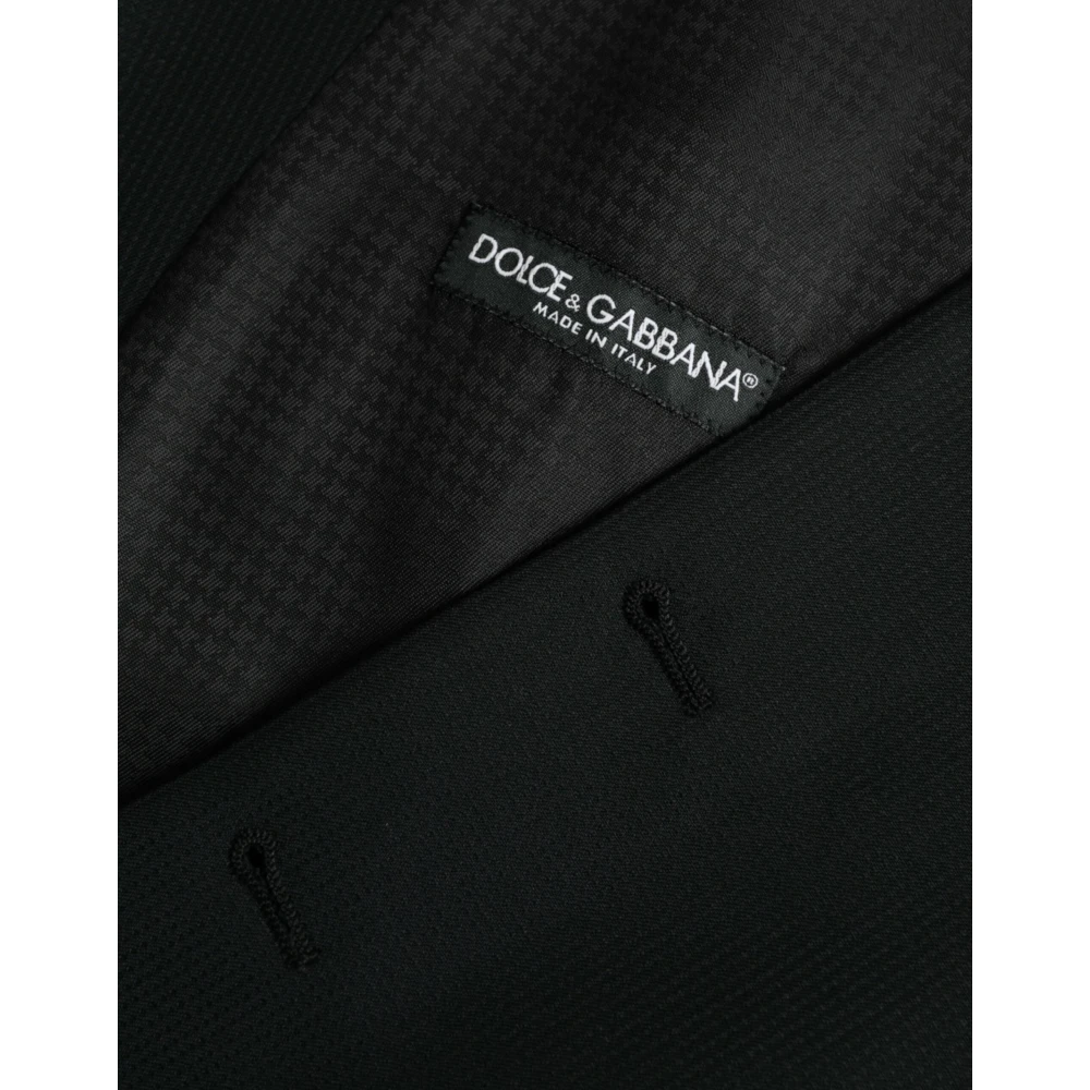 Dolce & Gabbana Zwart Wol Formeel Jurk Vest Black Heren