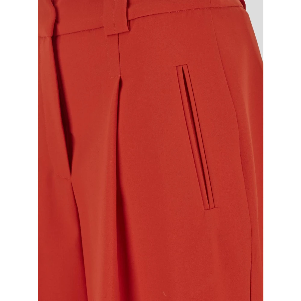 closed Wide Trousers Red Dames