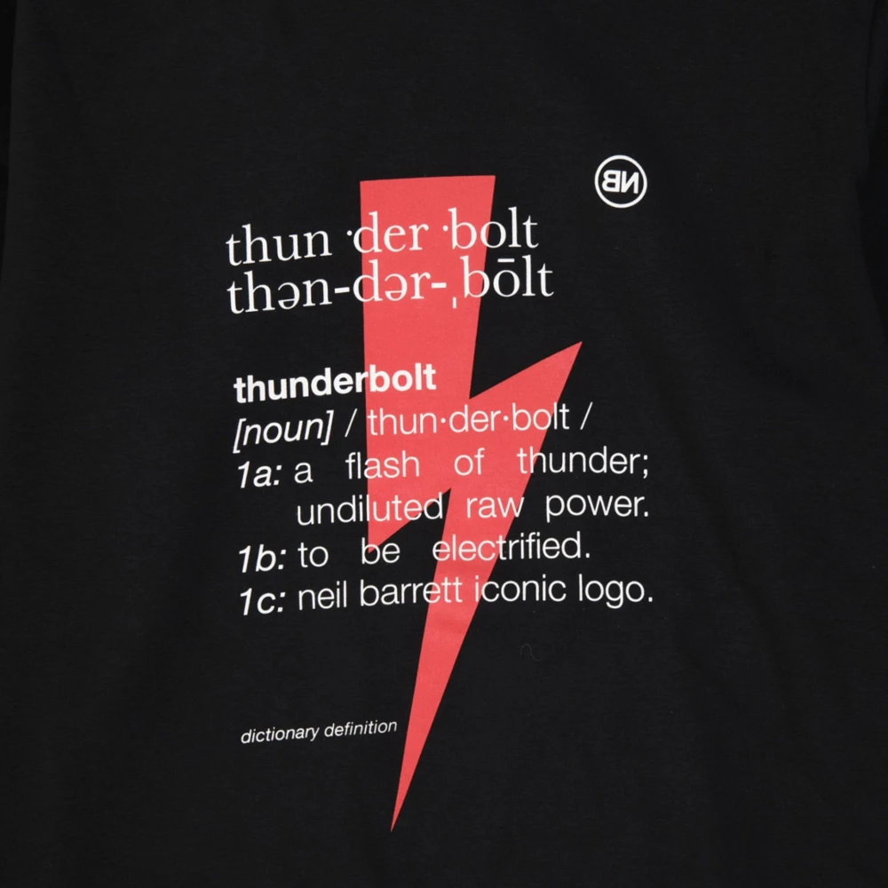 Neil Barrett Hoodie met voorprint detail Black Heren