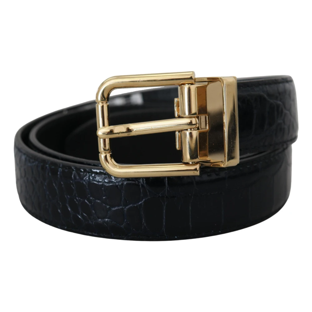 Dolce & Gabbana Women's Black Be1447 Logo Buckle Belt