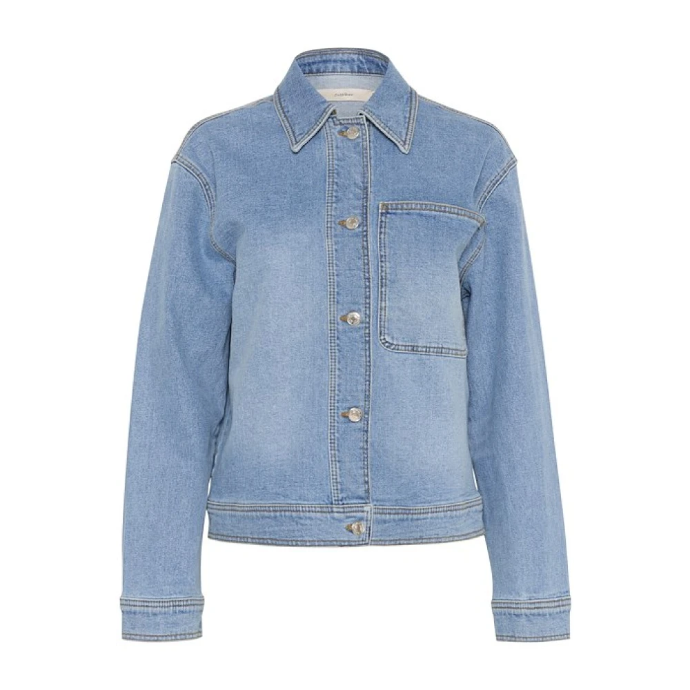 Inwear Blue Denim Jackets, Female, M, Light Denim Jacket