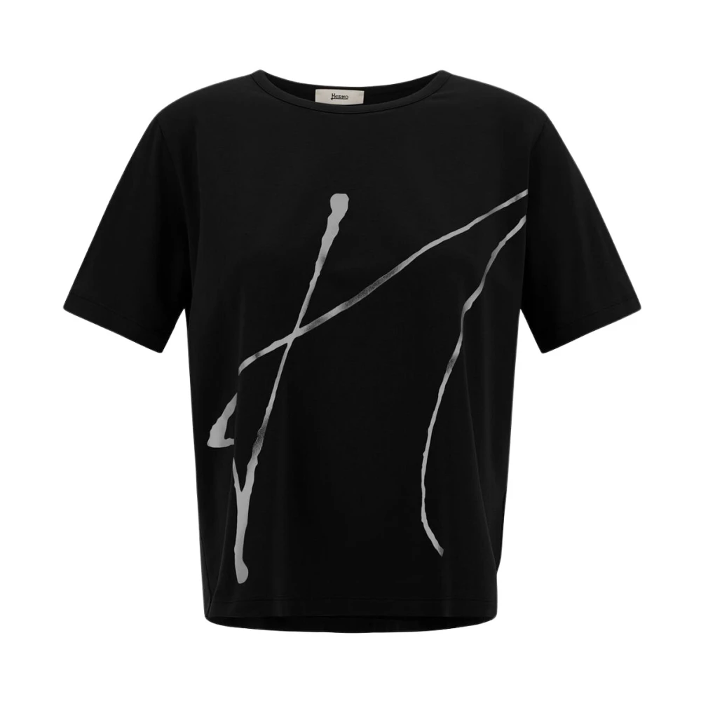 Herno - Tops > T-Shirts - Black - Herno - Modalova