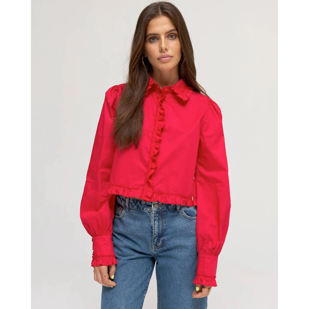 Harper & Yve Ellie Lange Mouw Blouse Red Dames