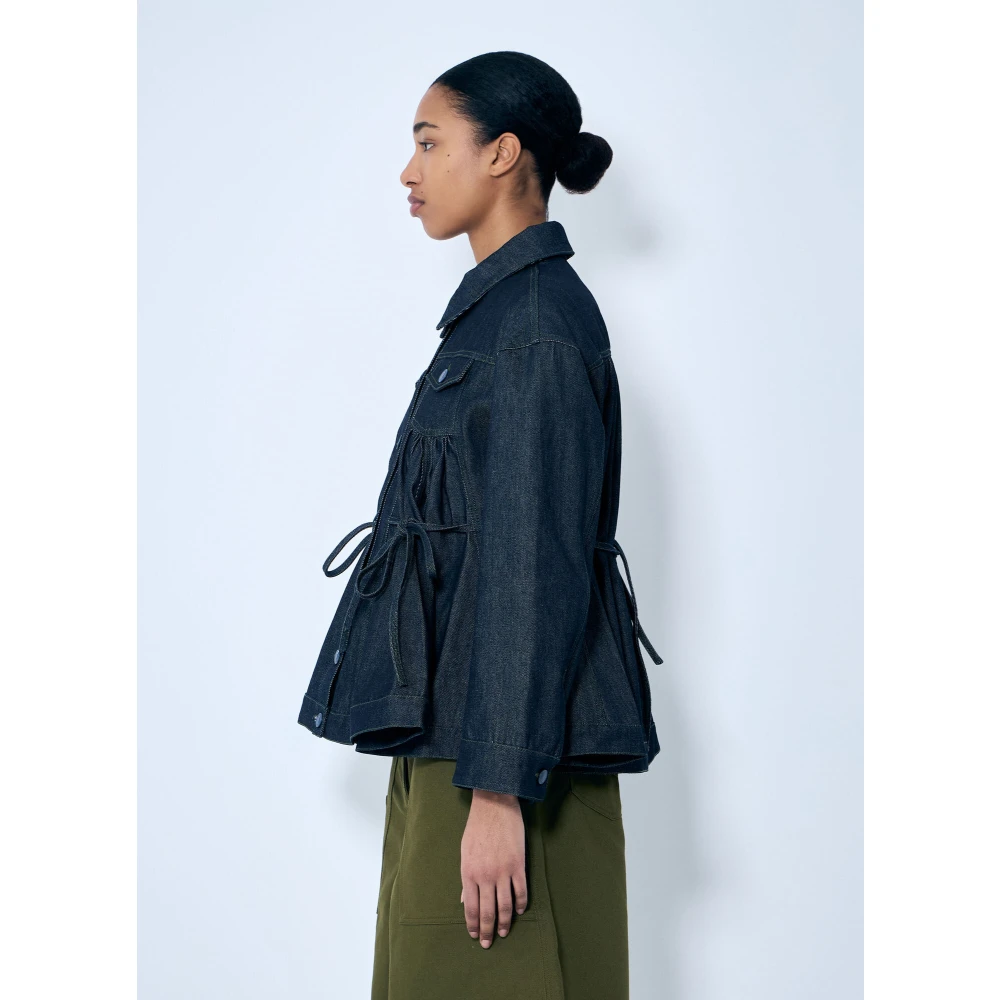 Cecilie Bahnsen Gebundelde Denim Jas Blue Dames