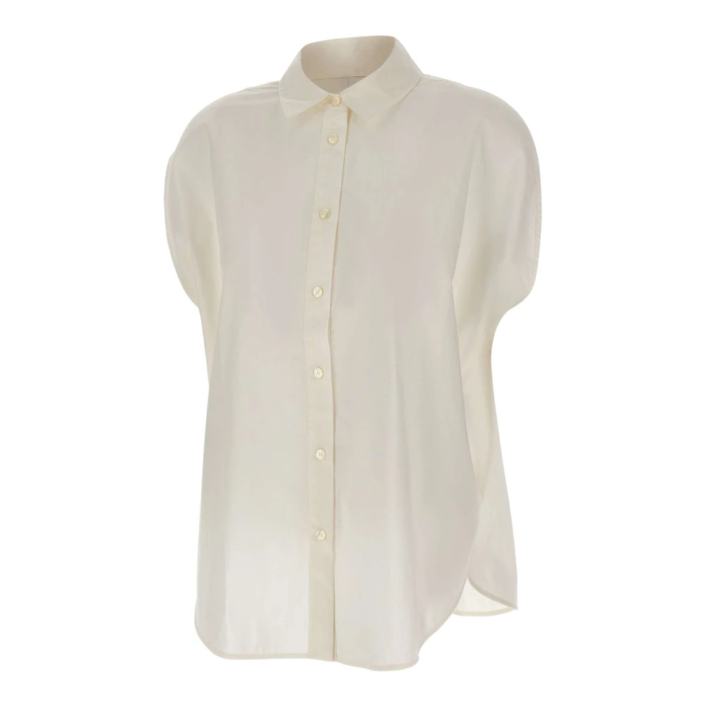 Woolrich Women's White Oversized Poplin Shirt - Shirts - S - Blouses & Shirts