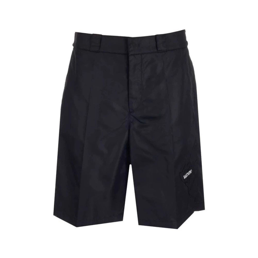 Valentino Black Nylon Bermuda Shorts - Male - Casual Shorts - S - Shorts
